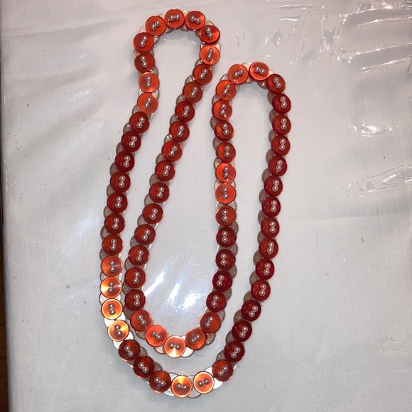 Mid-Century Modern Two-Sided/ Reversible 30” Endless Button-N-Beads NECKLACE - Picture 2 of 4